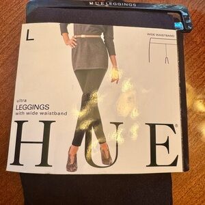 **Brand New With Tags** HUE Black Ultra Leggings with Wide Waistband